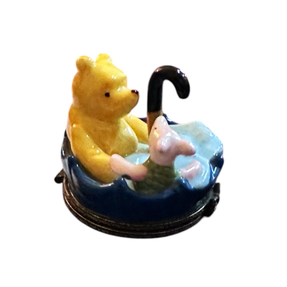Winnie the Pooh and Piglet Trinket Box “Umbrella Ride”